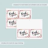 Flower baby shower thank you card download PDF by LittleSizzle