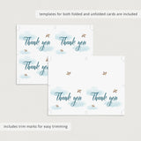 Flat thank you card in brown enveloppe by LittleSizzle