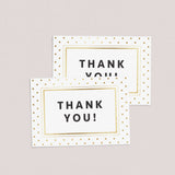 Printable Gold Glitter Thank You Card
