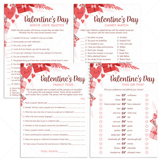 Family Friendly Valentine's Day Game Bundle Printable by LittleSizzle