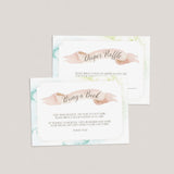 Watercolor baby shower invite inserts by LittleSizzle