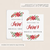 Christmas Wedding Shower Welcome Sign Printable by LittleSizzle