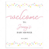 Personalized Welcome Sign for Girl Baby Shower by LittleSizzle