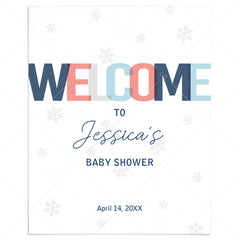 Personalized Winter Shower Welcome Sign by LittleSizzle