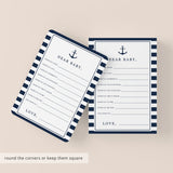 Nautical Wishes for the New Baby Printable & Virtual Files