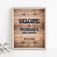 Rustic Baby Shower Welcome Sign Template
