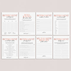 Retirement Party Games for Her Printable by LittleSizzle
