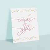 Printable Cards and Gifts Sign Rainbow