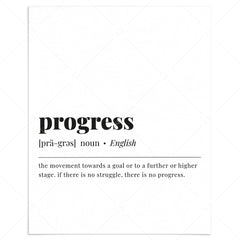Progress Definition Print Instant Download by LittleSizzle