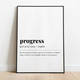 Progress Definition Print Instant Download