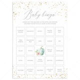 Pumpkin Baby Shower Bingo Cards Prefilled, Blank and Template by LittleSizzle