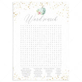 Fall Wedding Shower Word Search Game with Answer Key by LittleSizzle