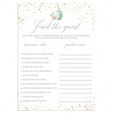 Fall Theme Find The Guest Game Template with Watercolor Pumpkin by LittleSizzle