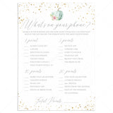 Fall Bridal Party Game What's On Your Phone by LittleSizzle