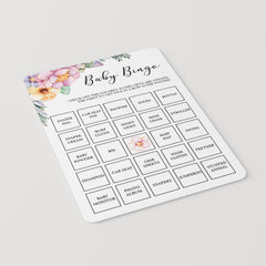 Blank baby bingo cards for girl shower by LittleSizzle