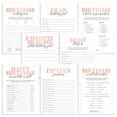 Quinceanera Party Games Bundle for Girls by LittleSizzle