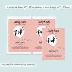 She's ready to pop baby shower invite with balloon by LittleSizzle