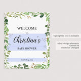 Printable Boho Baby Shower Welcome Sign Template