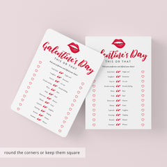 Galentines Party Game This or That Printable