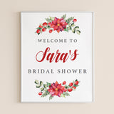 Christmas Bridal Shower Welcome Sign Template by LittleSizzle