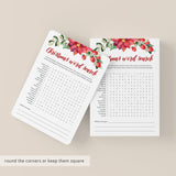 Christmas Word Search Holiday Party Game Printable