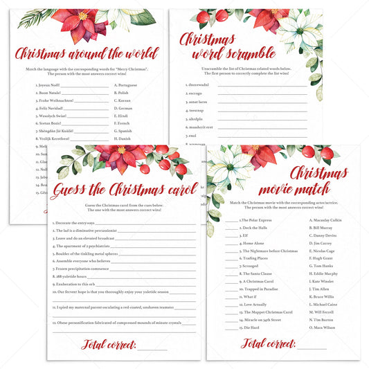Christmas Party Games for Family Printable by LittleSizzle