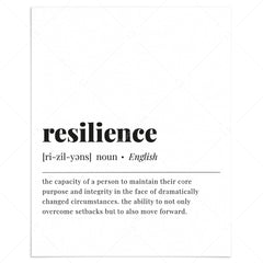 Resilience Definition Print Digital Download by LittleSizzle