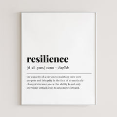 Resilience Definition Print Digital Download by Littlesizzle