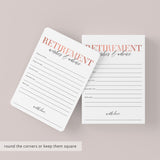 Retirement Wishes and Advice Cards for Women Printable