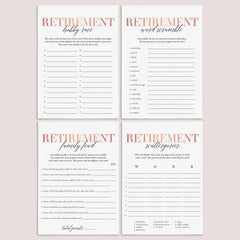 Blush Retirement Party Games for Women Printable by LittleSizzle