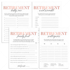 Blush Retirement Party Games for Women Printable by LittleSizzle