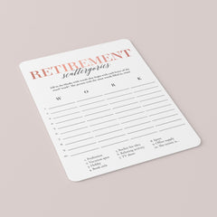 Retirement Party Games for Her Printable
