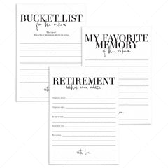 Printable Retirement Party Keepsakes Bundle by LittleSizzle