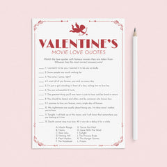 Cupid Valentine's Day Game Printable Movie Match by LittleSizzle
