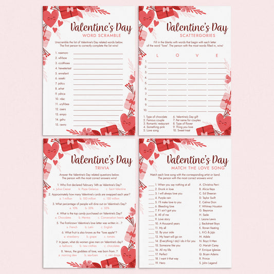 Romantic Valentine's Day Games Digital Files by LittleSizzle