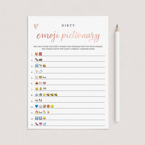 Rose Gold Bachelorette Dirty Games Pack Printable | 4 Naughty Games ...