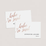 Rose Gold seating cards template by LittleSizzle