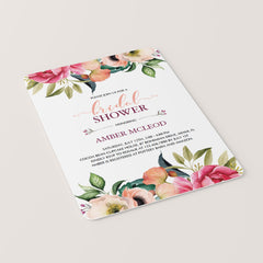 Boho Chic Bridal Shower Invitation PDF Template