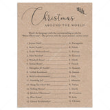 Rustic Christmas Party Game Merry Christmas Around The World by LittleSizzle
