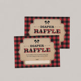 Buffalo Plaid Baby Shower Diaper Raffle Cards Printable