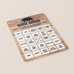 Printable Bingo Cards for Rustic Baby Shower