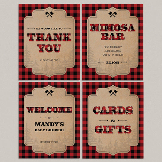 Lumberjack Party Decor Package Printable by LittleSizzle