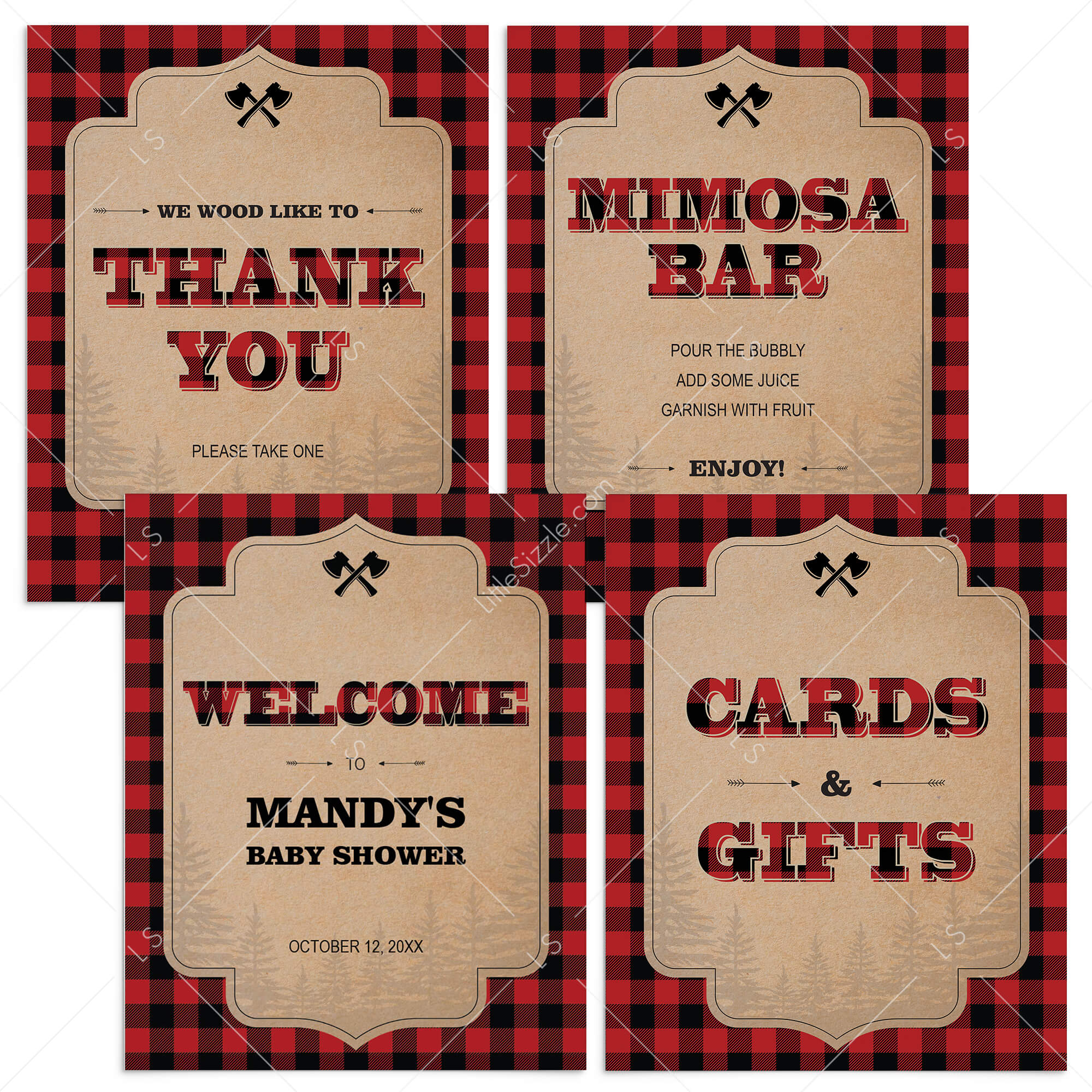 Lumberjack Party Decor Package Printable by LittleSizzle