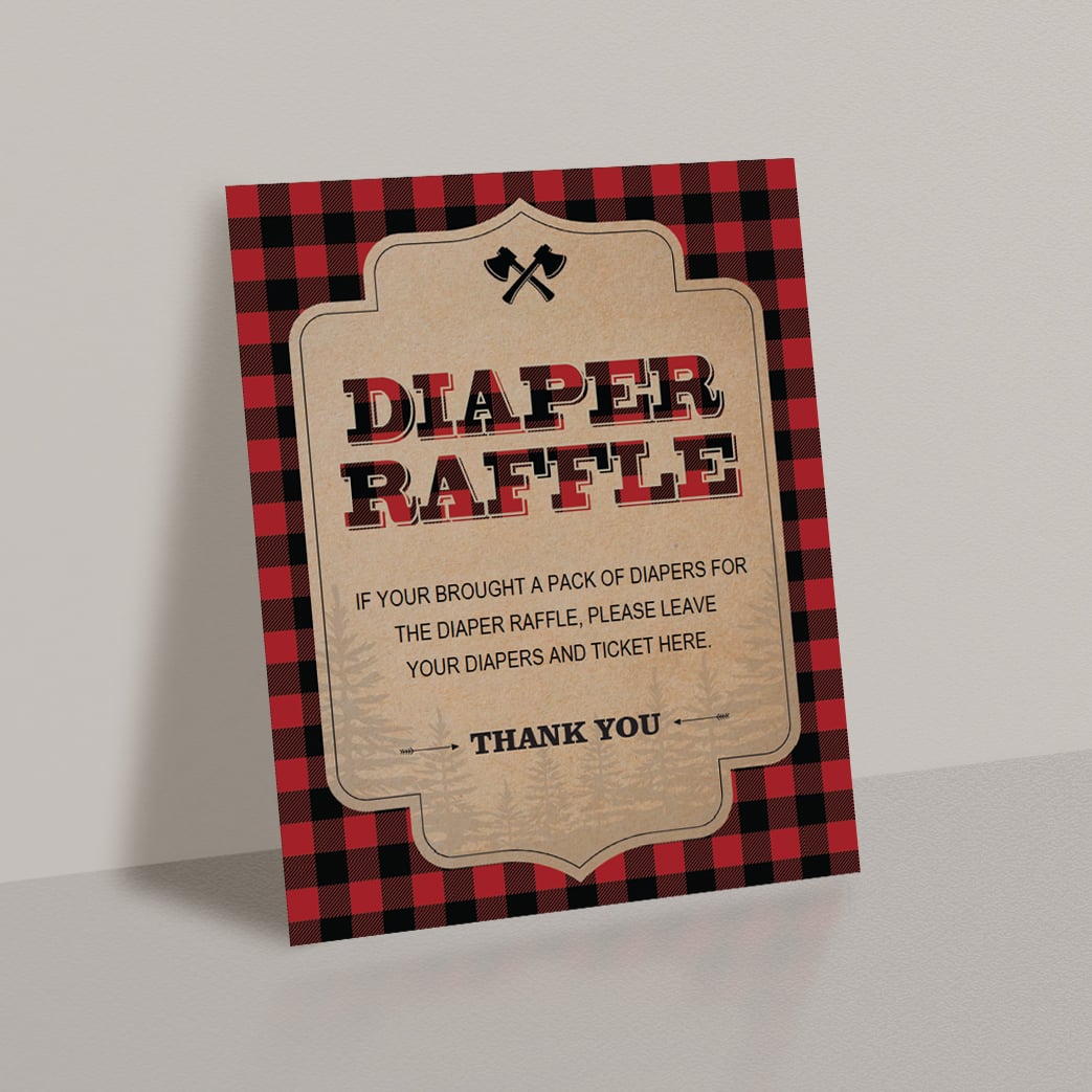 Instant download diaper raffle table sign by LittleSizzle