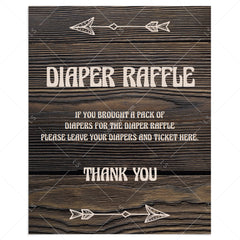 Woods shower diaper raffle sign printable by LittleSizzle
