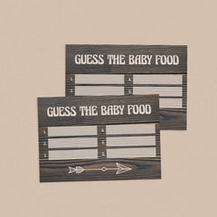 Guess the baby food game cards with wood background by LittleSizzle