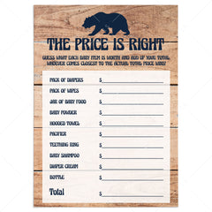 Baby price is right card for boy baby shower by LittleSizzle