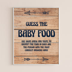 Rustic baby shower activity guess the food by LittleSizzle