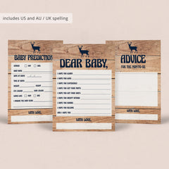 Woodland Baby Shower Game Pack Printable Files