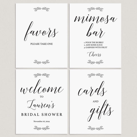 Rustic Bridal Shower Decorations Bundle by LittleSizzle | Instant Download